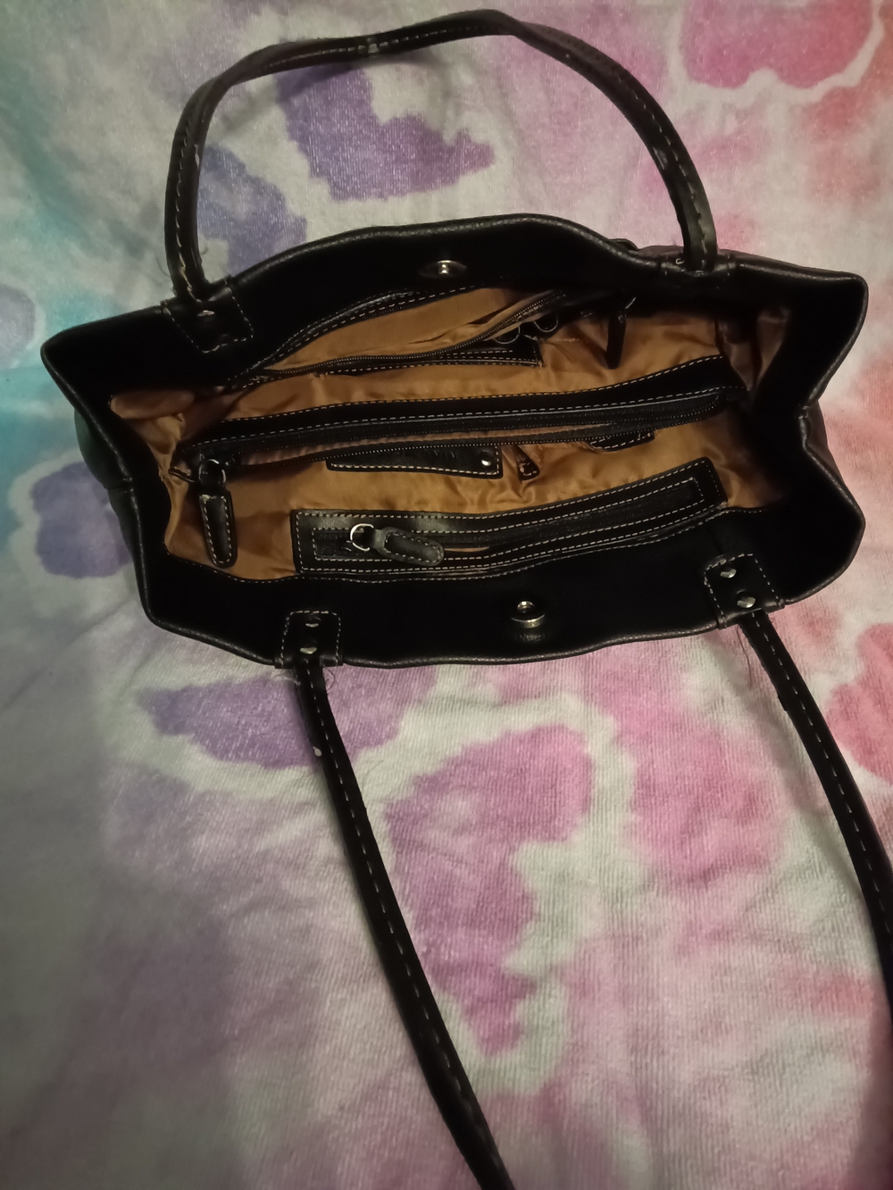 Nine West Black Shoulder Tote - Picture 3 of 6